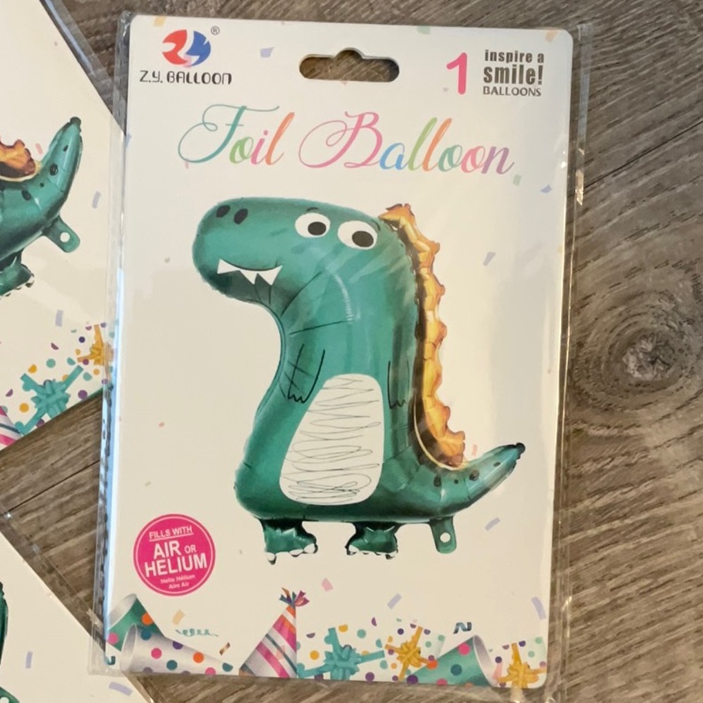 3 New Dinosaur Air or Helium Balloons. Never used. Birthday Party Baloons - Picture 3 of 4